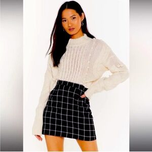 Nasty Gal Check Mini Skirt